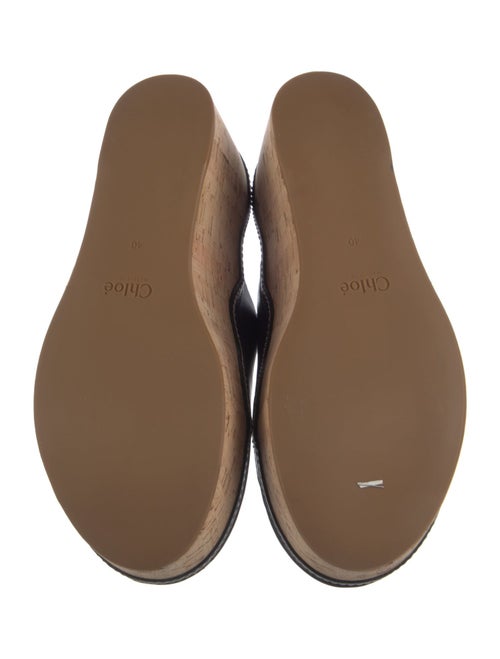 Chloé Leather Scalloped Accent Slides