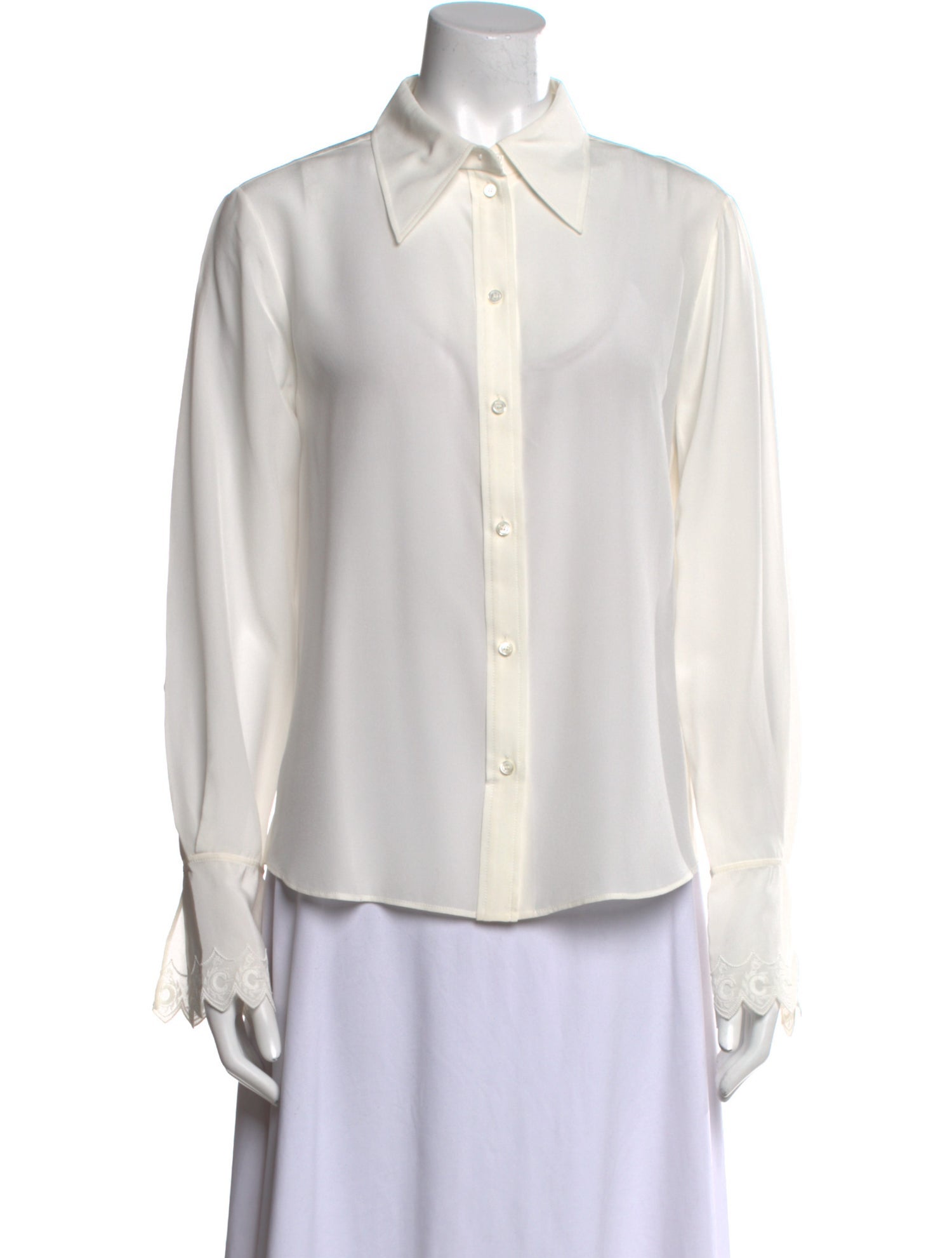 Chloé Silk Long Sleeve Button-Up Top w/ Tags