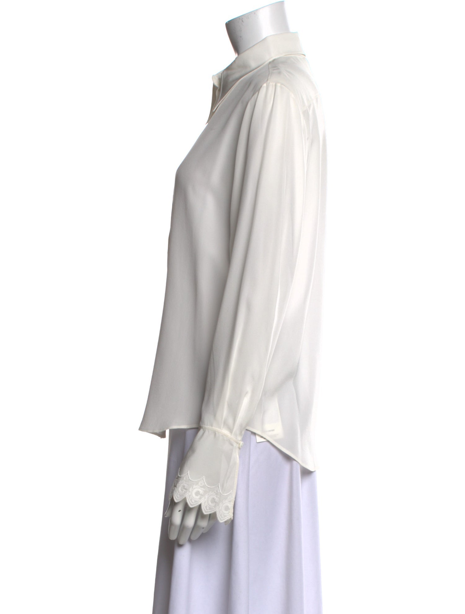 Chloé Silk Long Sleeve Button-Up Top w/ Tags