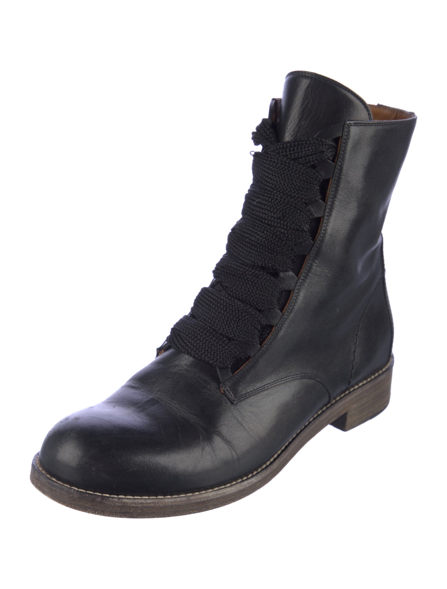 Chloé Leather Combat Boots