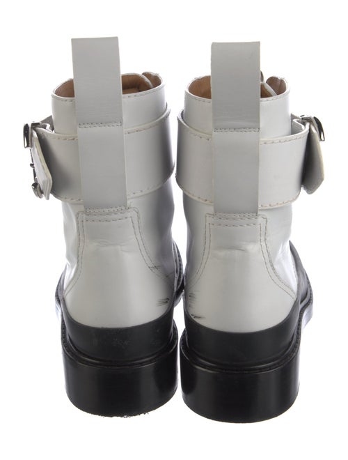 Chloé Leather Colorblock Pattern Combat Boots