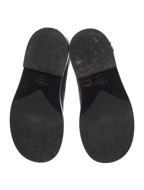 Chloé Leather Colorblock Pattern Combat Boots