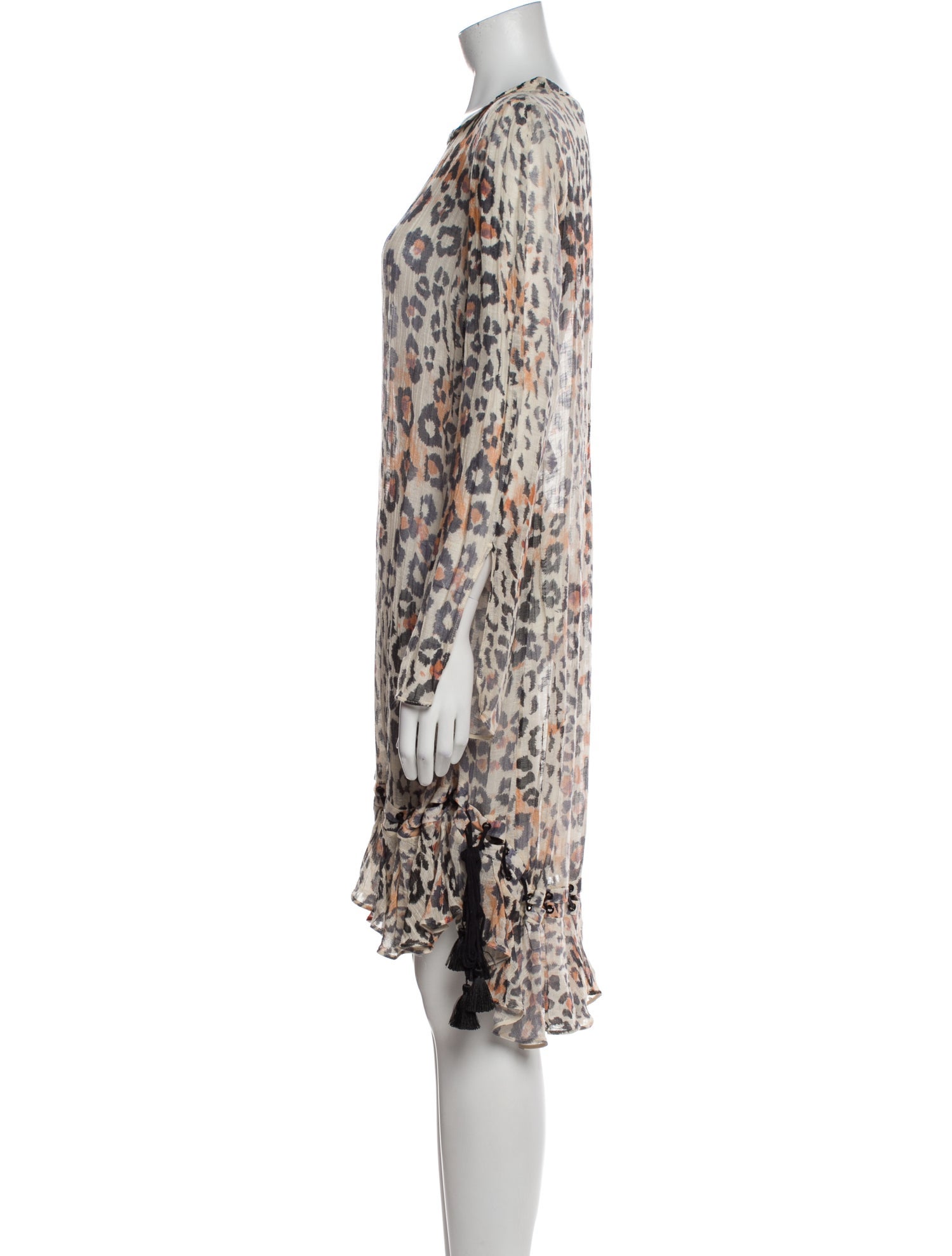 Chloé Animal Print Knee-Length Dress