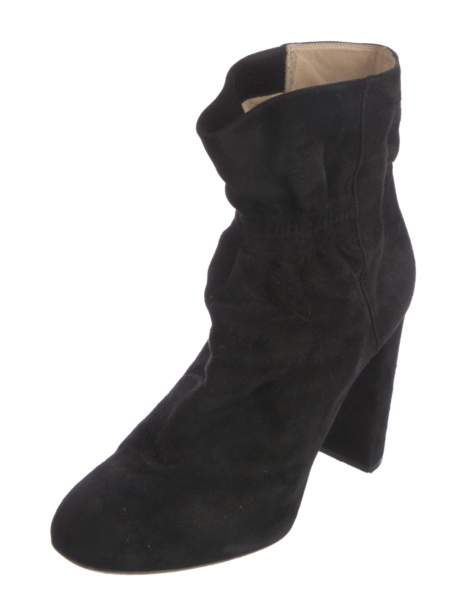 Chloé Suede Ruffle Embellishment Boots