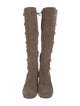 Chloé Suede Studded Accents Riding Boots