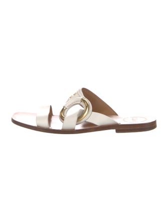 Chloé Leather Studded Accents Slides