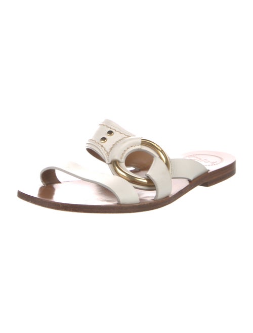 Chloé Leather Studded Accents Slides