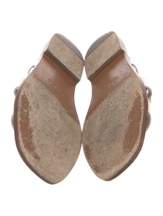 Chloé Leather Studded Accents Slides