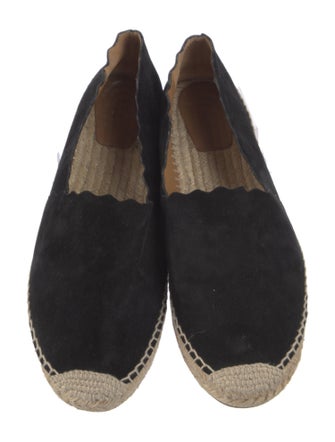 Chloé Suede Scalloped Accent Espadrilles