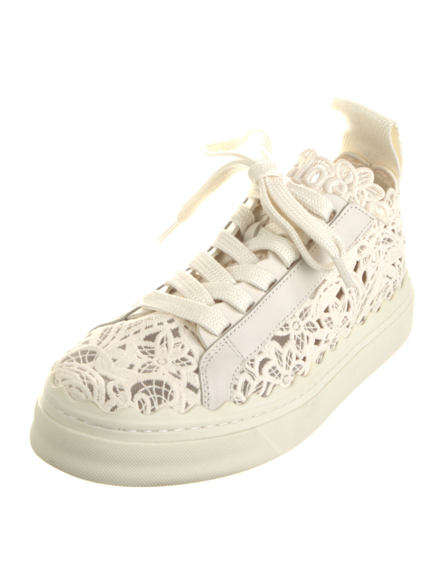 Chloé Lace Lace Pattern Sneakers