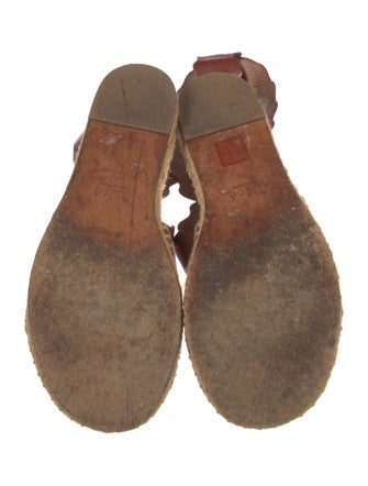 Chloé Leather Scalloped Accent Espadrilles