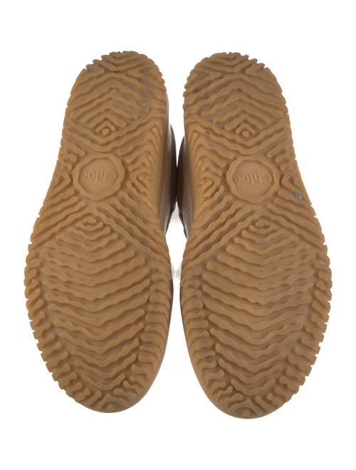 Chloé Leather Colorblock Pattern Sneakers