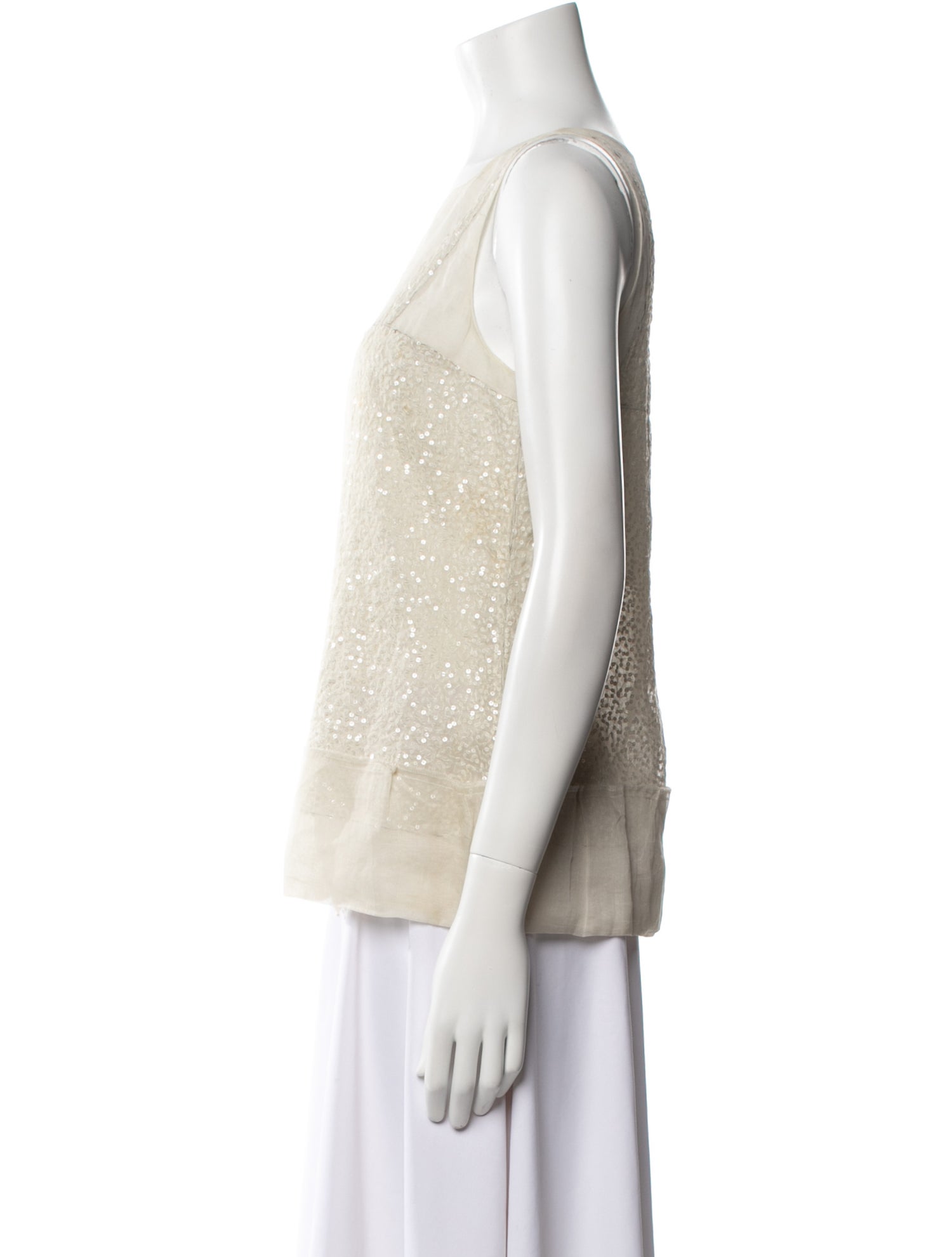 Chloé Silk Bateau Neckline Top