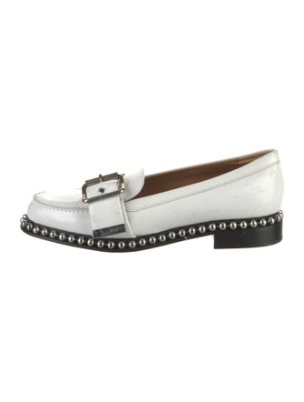 Chloé Leather Studded Accents Loafers