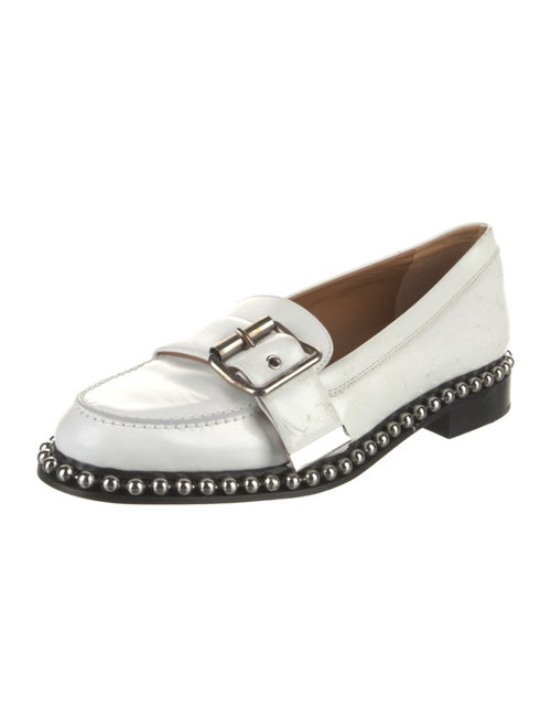 Chloé Leather Studded Accents Loafers