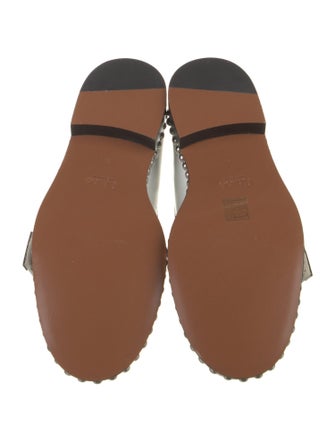 Chloé Leather Studded Accents Loafers