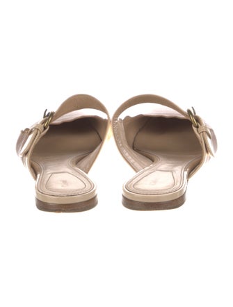 Chloé Leather Scalloped Accent Slides