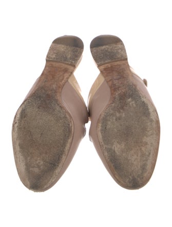 Chloé Leather Scalloped Accent Slides