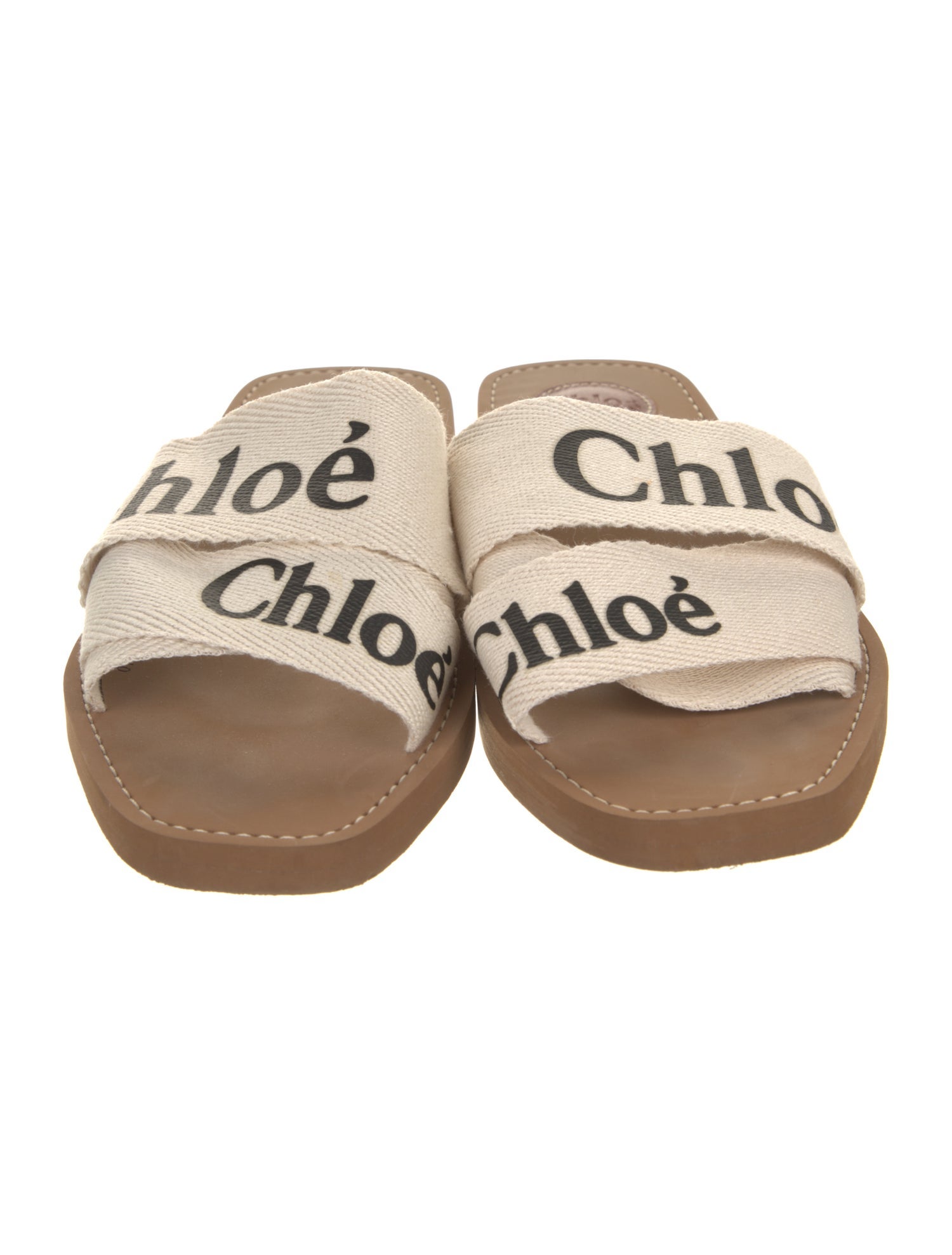 Chloé Canvas Graphic Print Slides