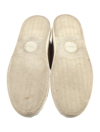 Chloé Leather Scalloped Accent Sneakers