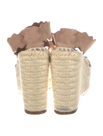 Chloé Suede Scalloped Accent Espadrilles