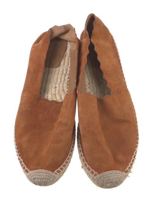 Chloé Suede Scalloped Accent Espadrilles