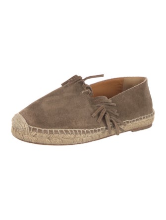 Chloé Suede Fringe Trim Accent Espadrilles