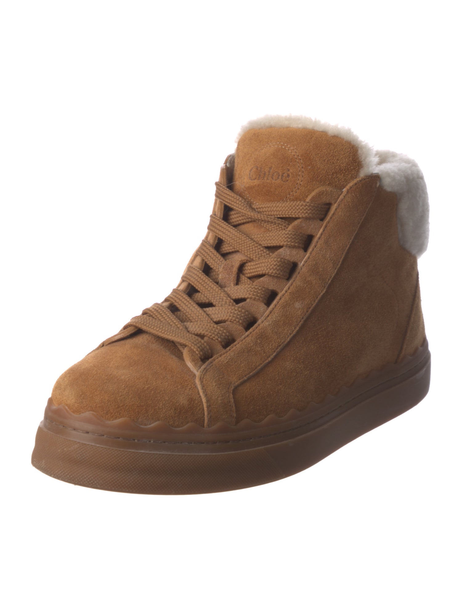 Chloé Suede Lace-Up Boots