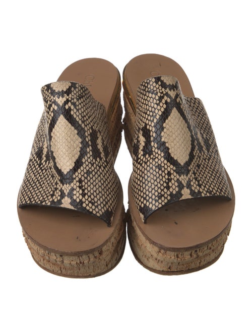 Chloé Leather Animal Print Slides
