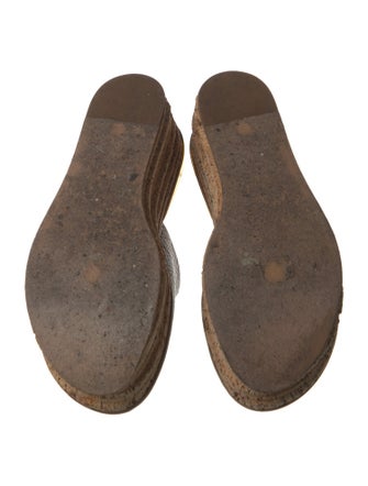 Chloé Leather Animal Print Slides