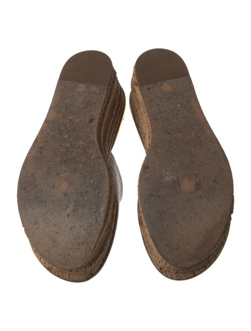 Chloé Leather Animal Print Slides