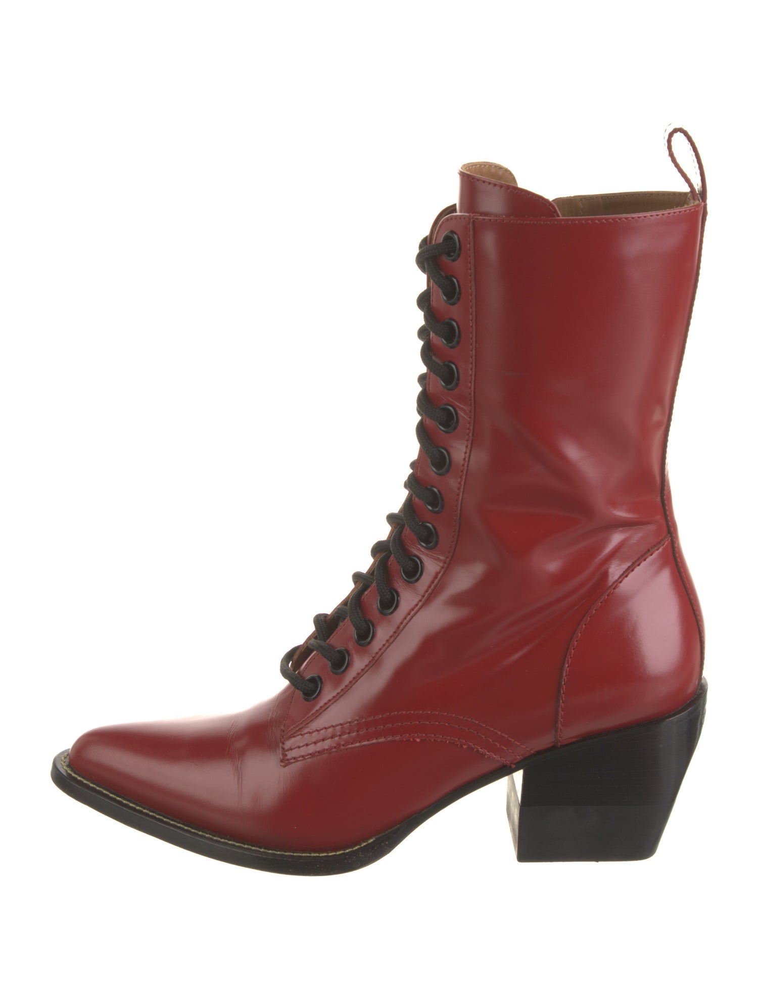 Chloé Leather Combat Boots