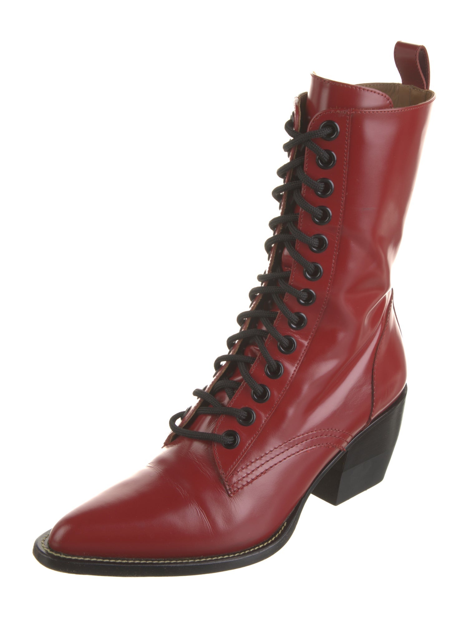 Chloé Leather Combat Boots