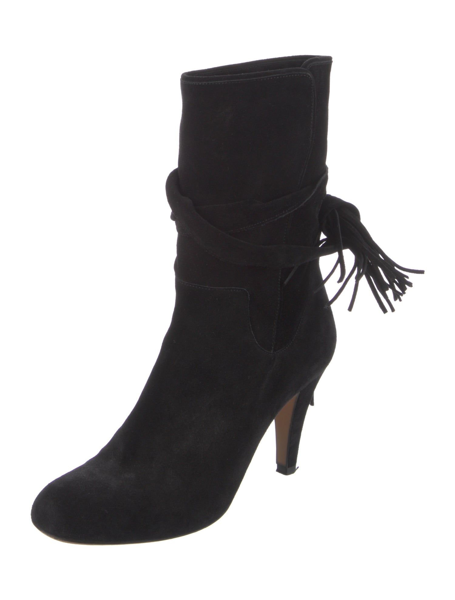Chloé Suede Tassel Accents Boots
