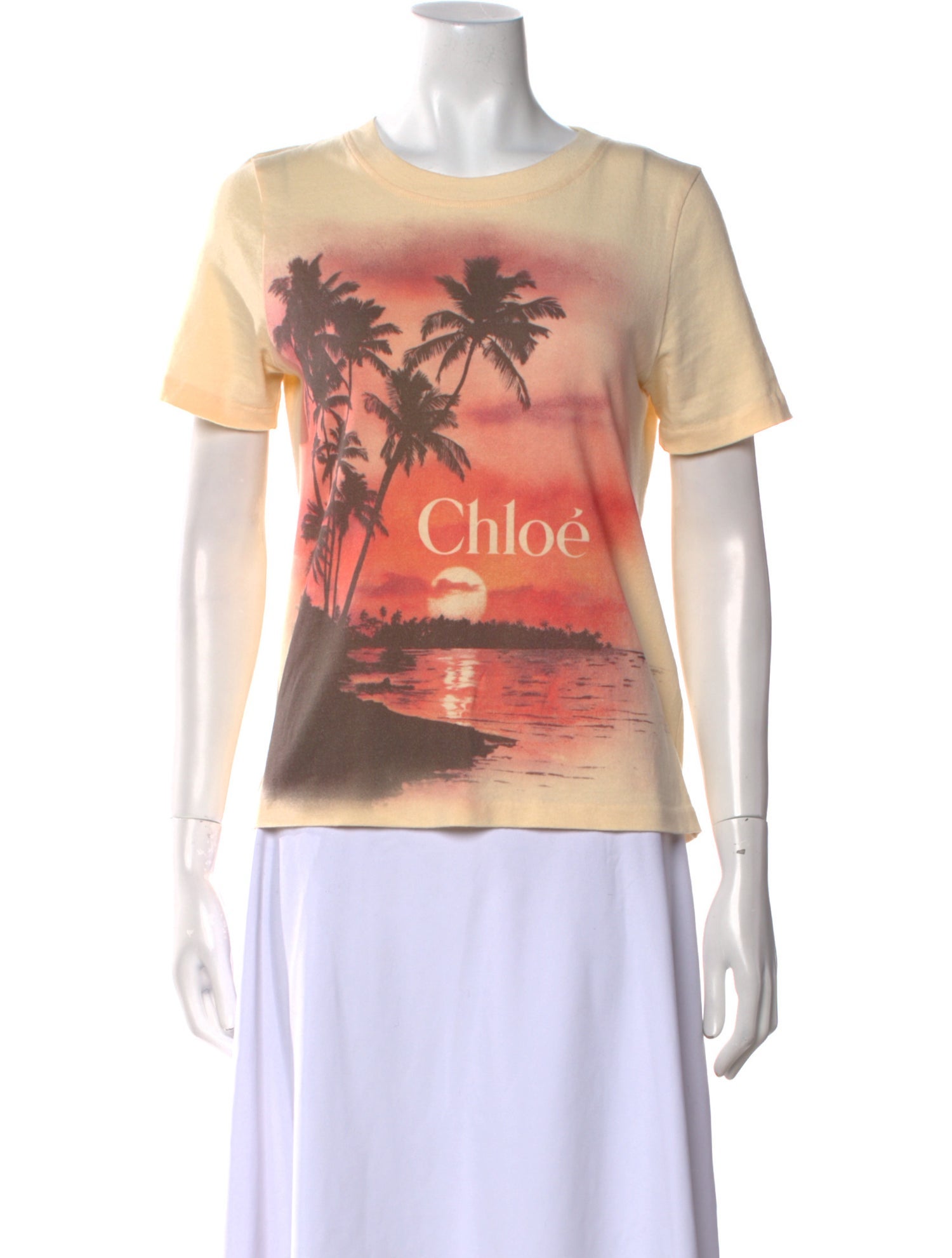 Chloé Graphic Print Crew Neck T-Shirt