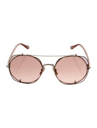 Chloé Round Mirrored Sunglasses