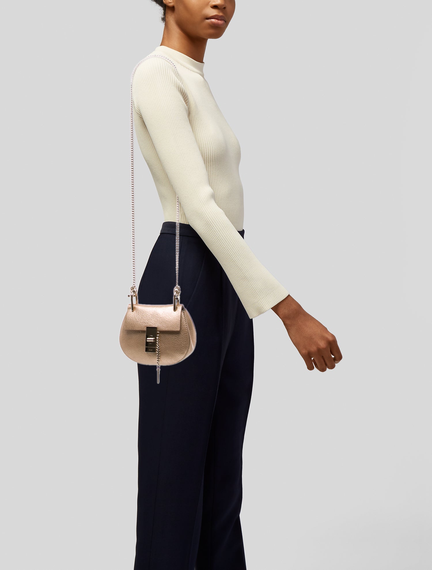 Chloé Leather Chloe Drew Shoulder Bag w/ Tags