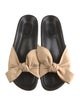 Chloé Leather Bow Accents Slides