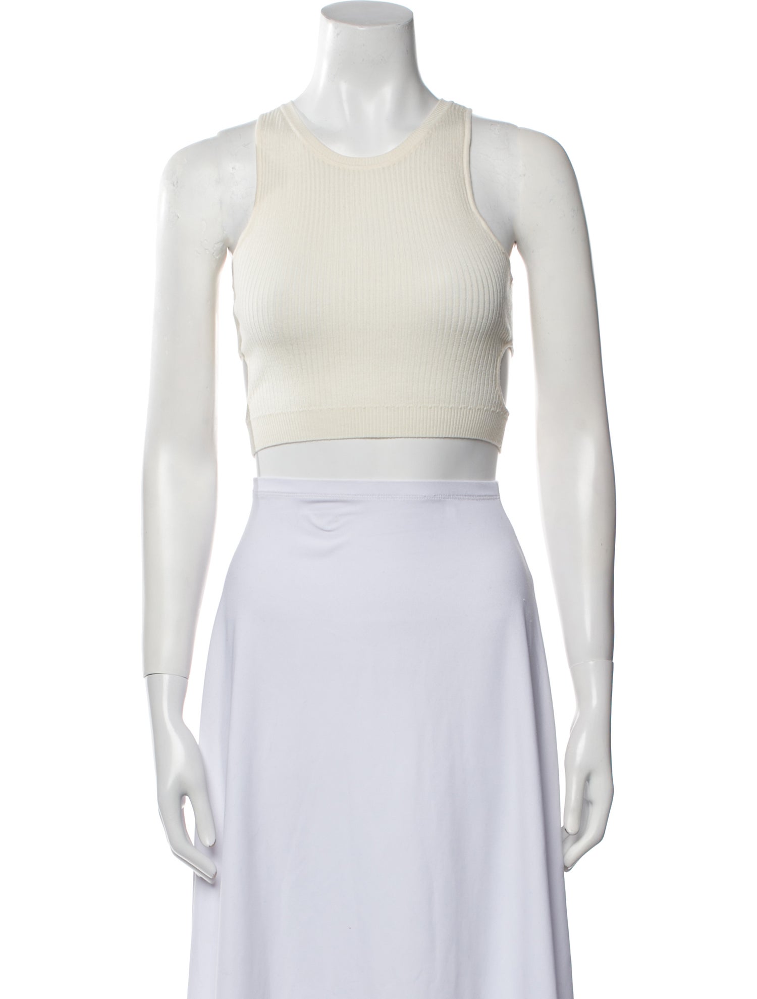 Chloé Wool Scoop Neck Crop Top