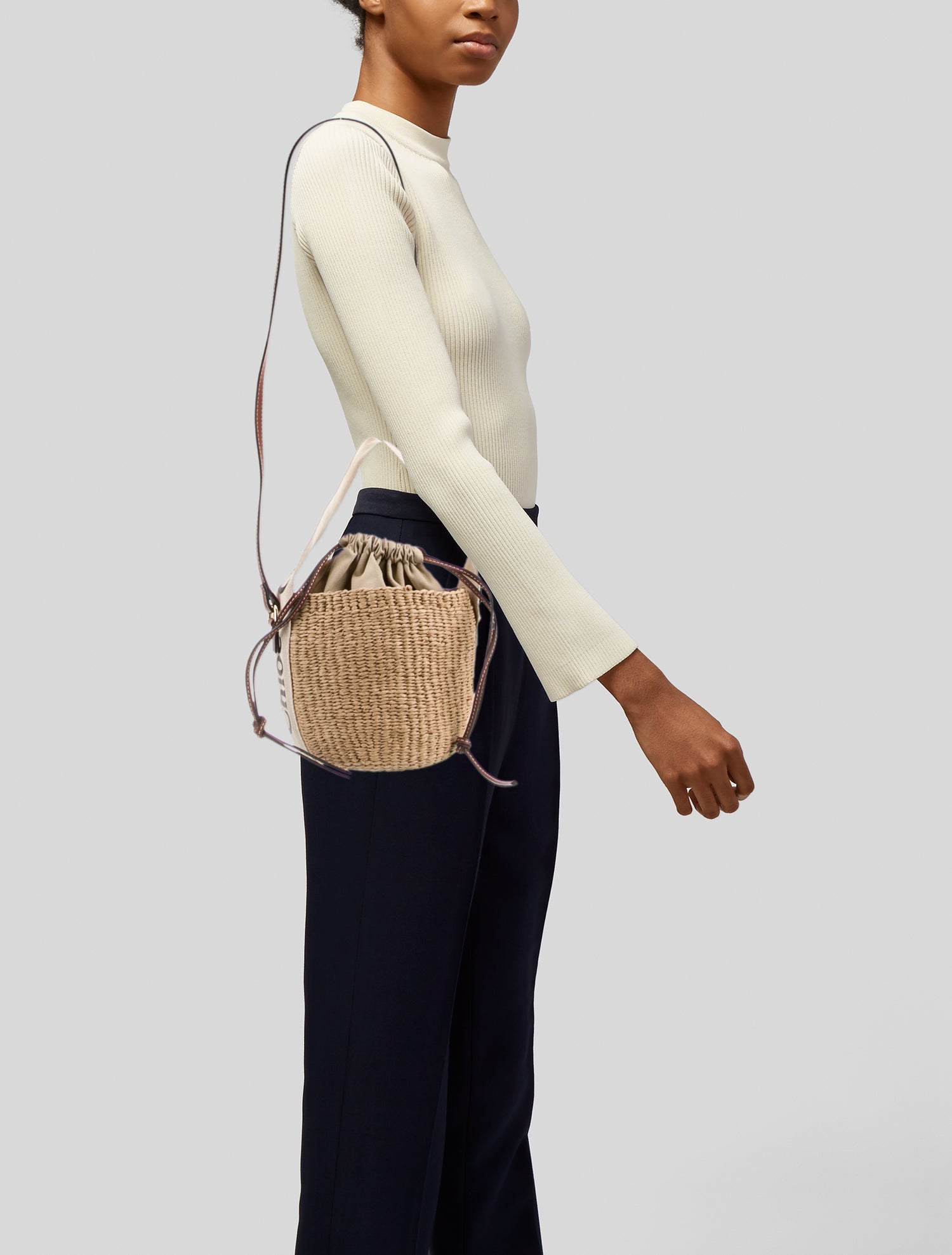 Chloe x Mifuko Raffia Bucket Bag