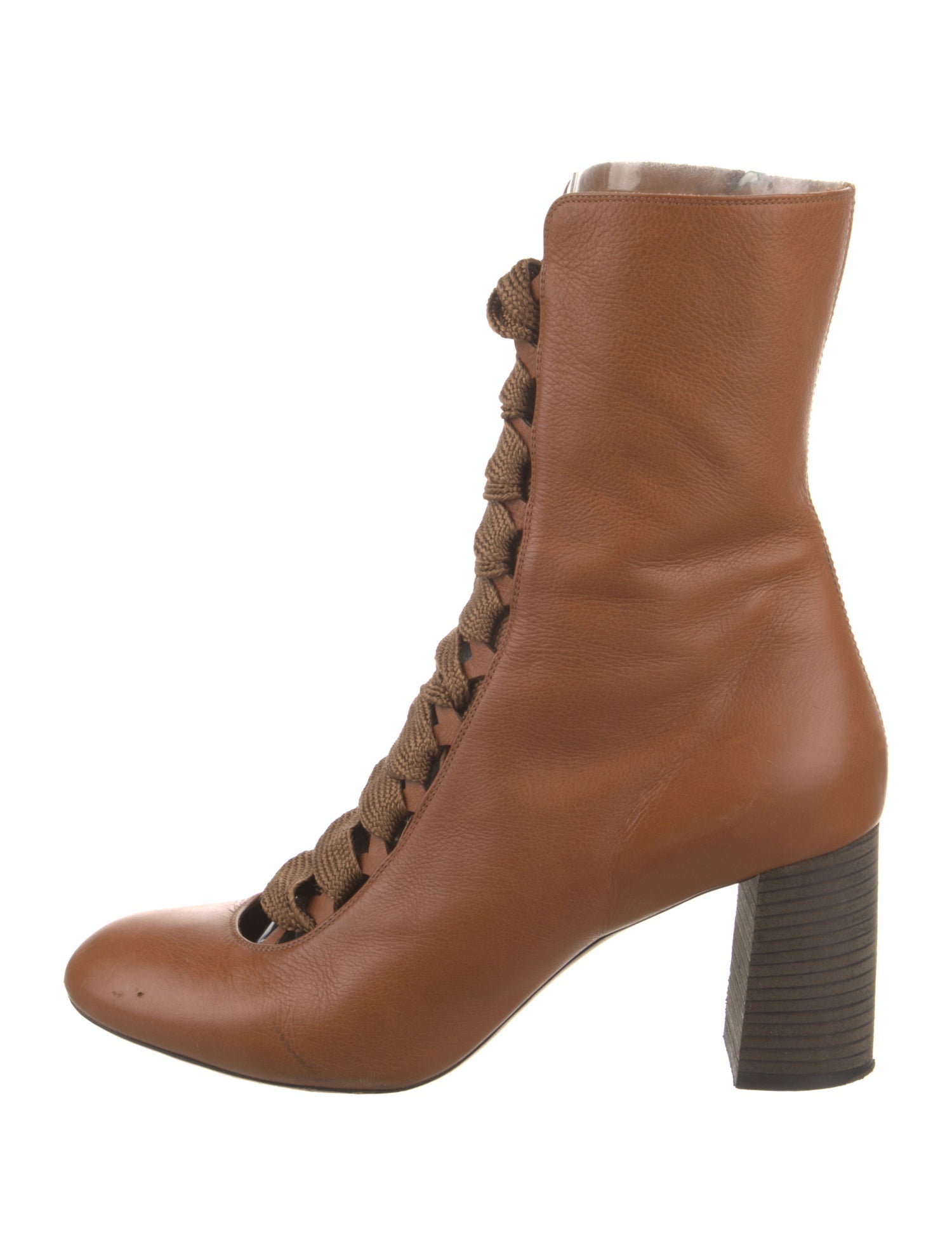 Chloé Leather Combat Boots