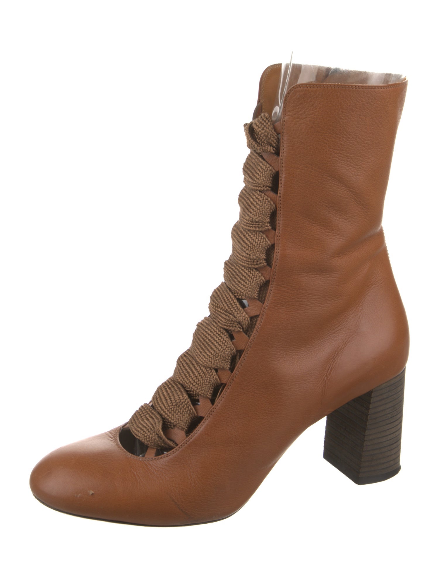 Chloé Leather Combat Boots