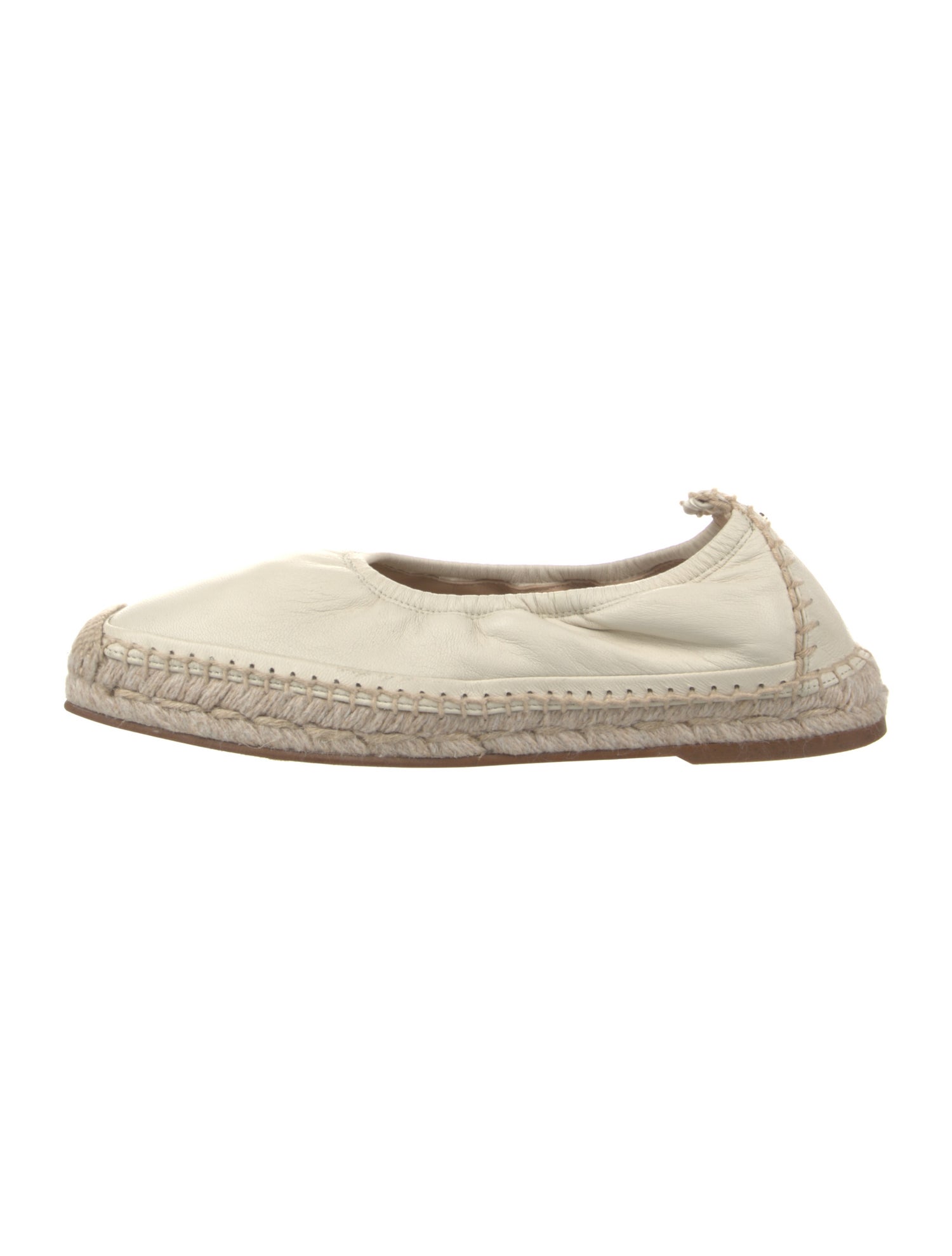 Chloé Leather Crochet Trim Espadrilles
