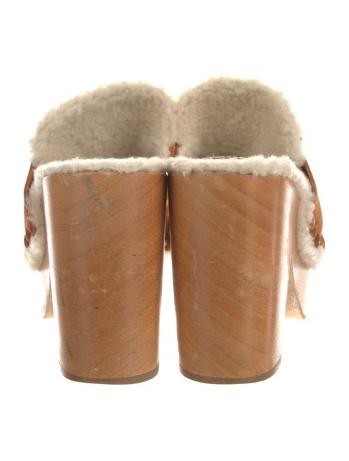 Chloé Suede Colorblock Pattern Mules