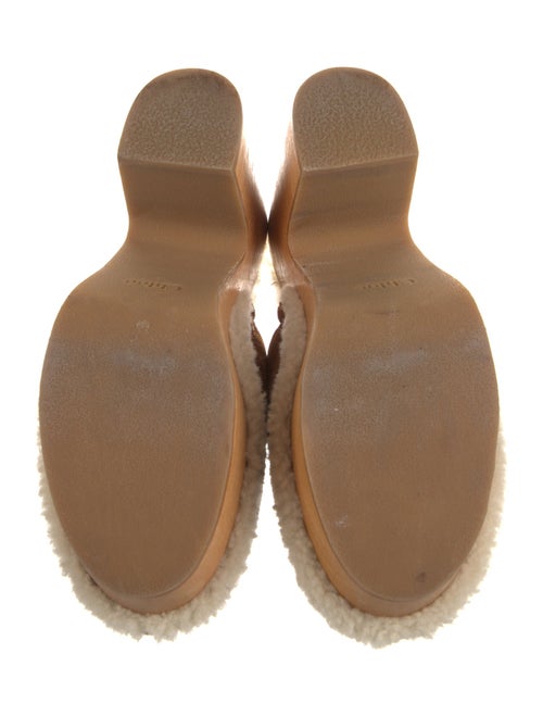 Chloé Suede Colorblock Pattern Mules