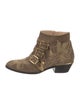 Chloé Suede Studded Accents Western Boots
