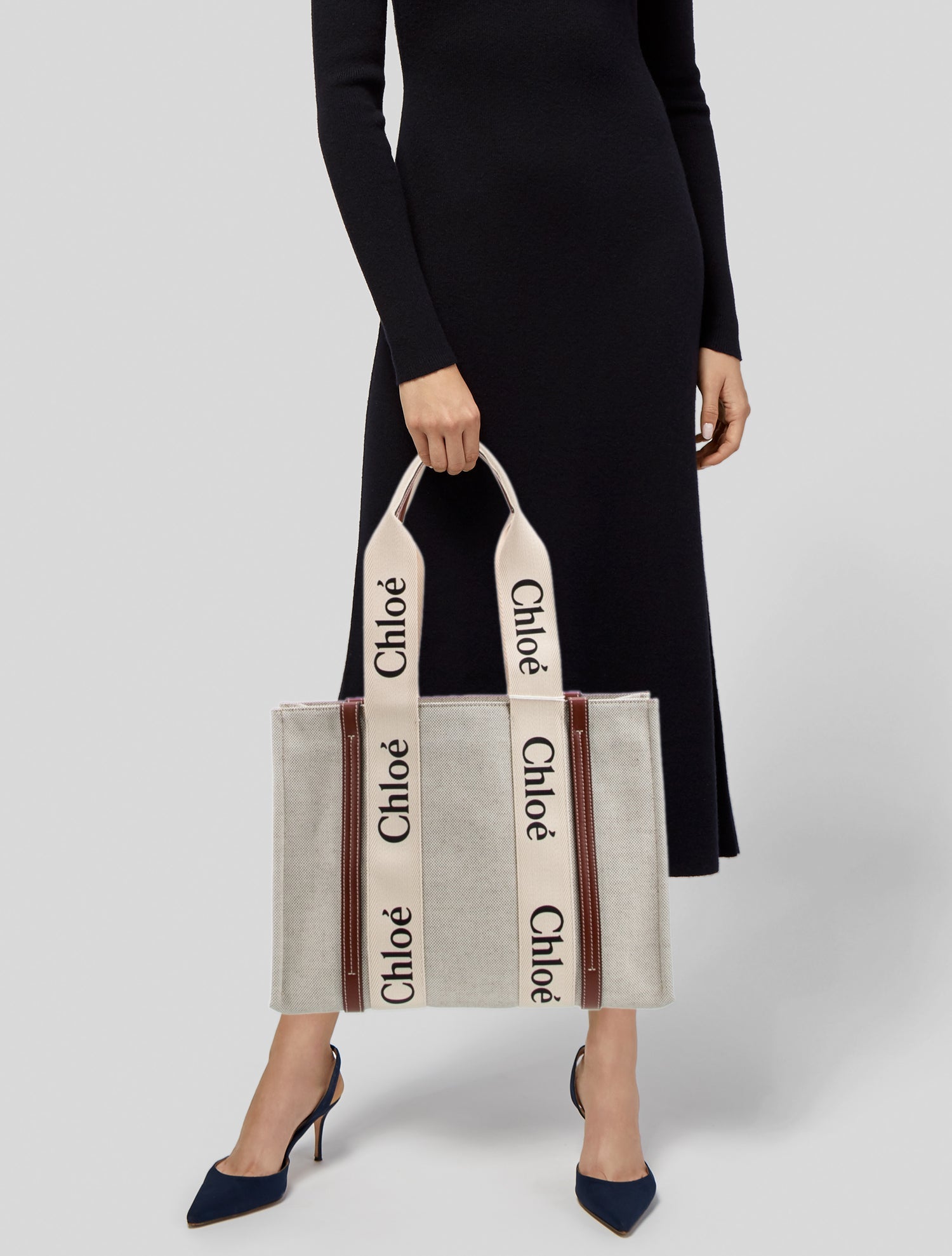 Chloé Canvas Woody Tote Medium