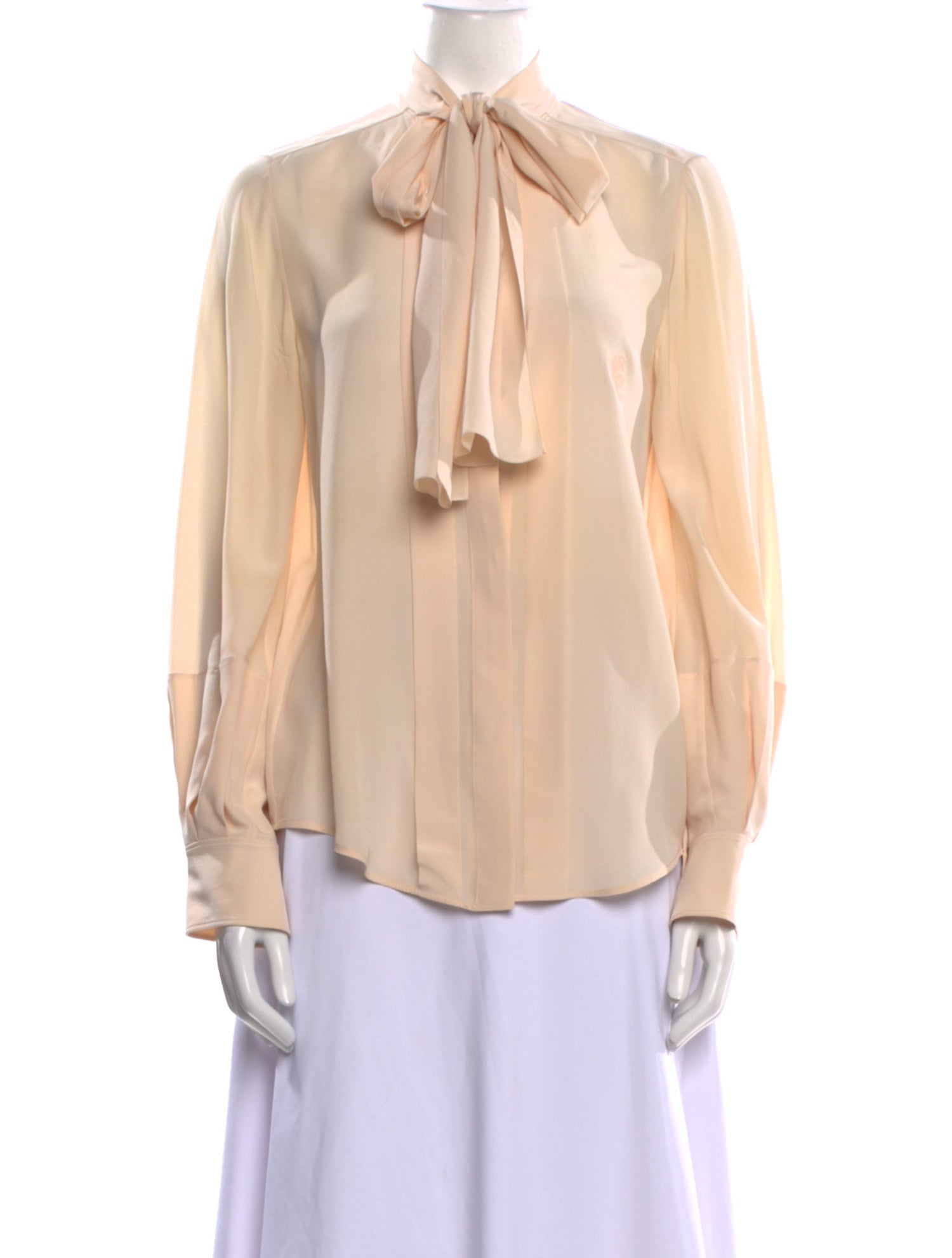 Chloé Silk Mock Neck Blouse