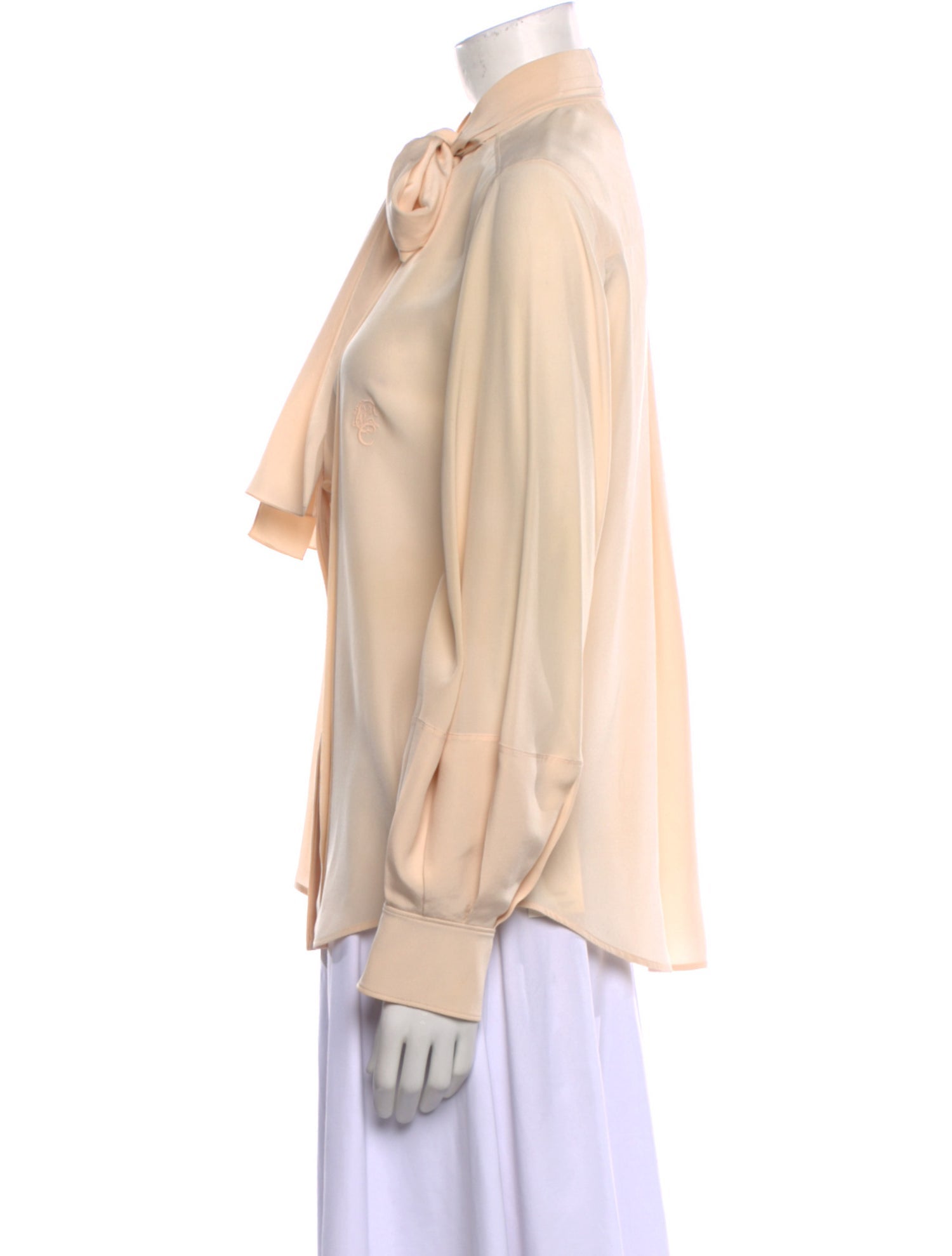 Chloé Silk Mock Neck Blouse