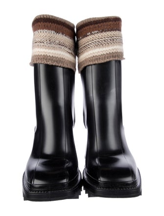 Chloé Rubber Striped Rain Boots